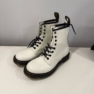 Dr. Martens White Combat Boots